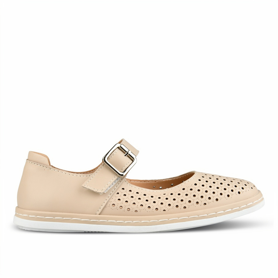 pantofi damă piele naturală bej 0