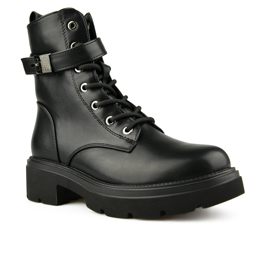 дамски боти еко кожа черни 1