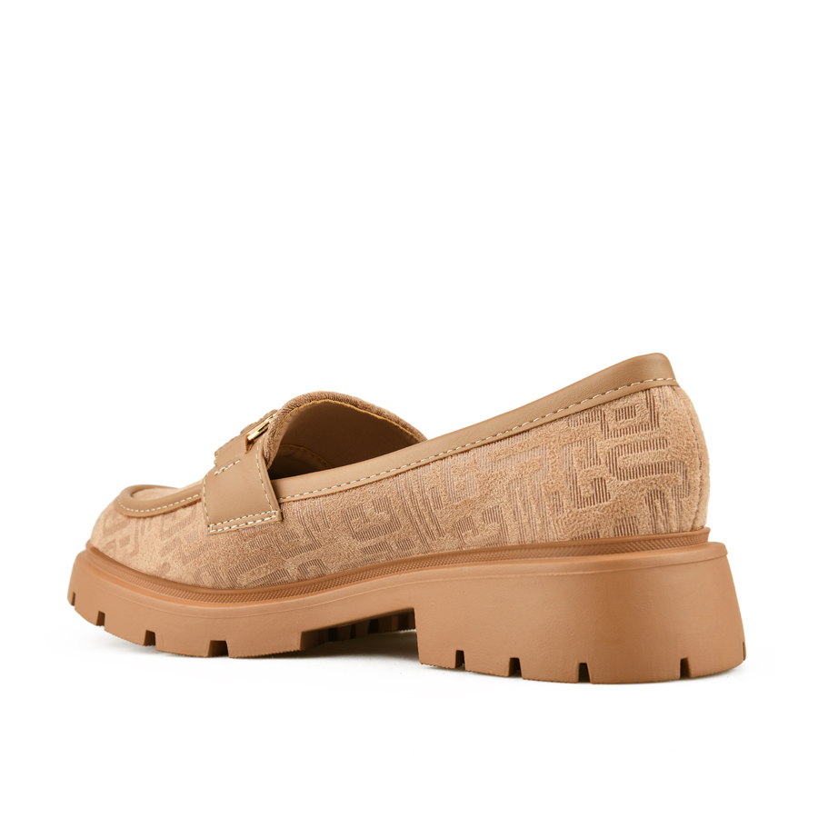 γυναικεία παπούτσια ύφασμα μπεζ 2