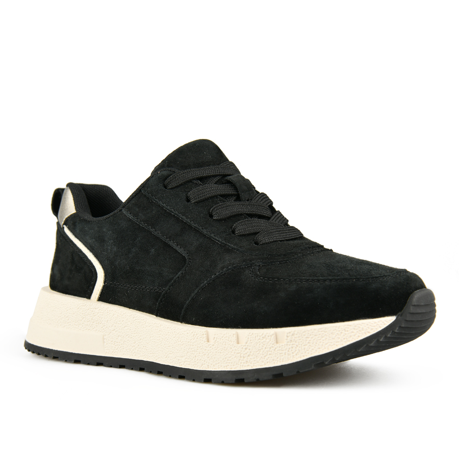 adidași damă piele naturală negru 1