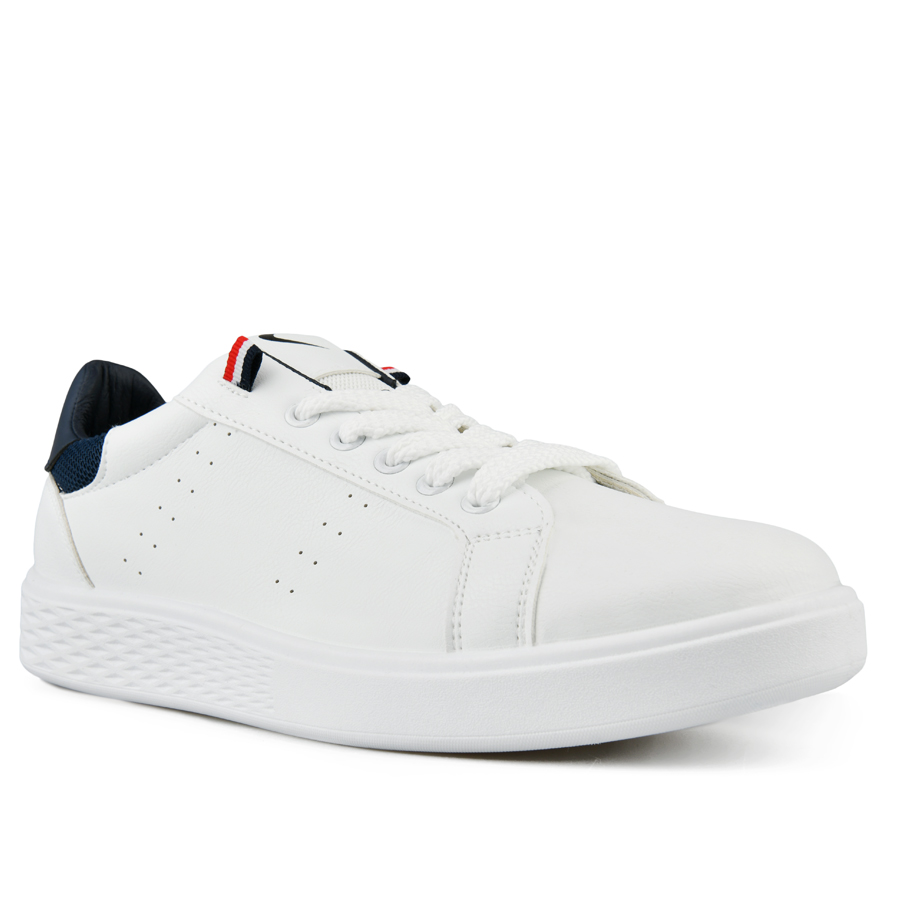 мъжки кецове еко кожа бели 2