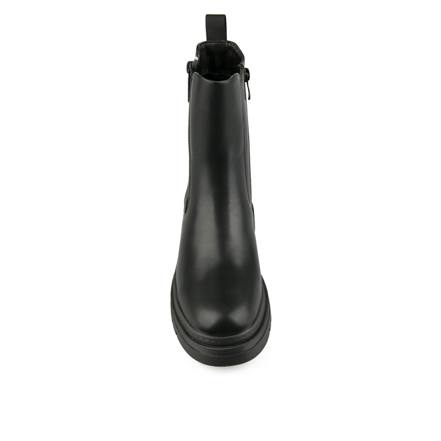 botine damă piele ecologică negru 2