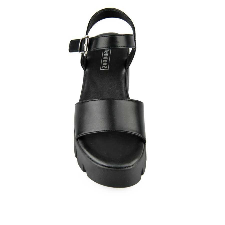 дамски сандали еко кожа черни 2