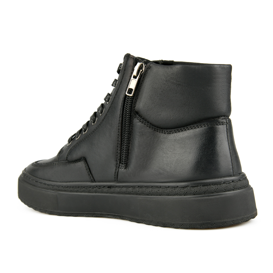 botine bărbați piele naturală negru 3