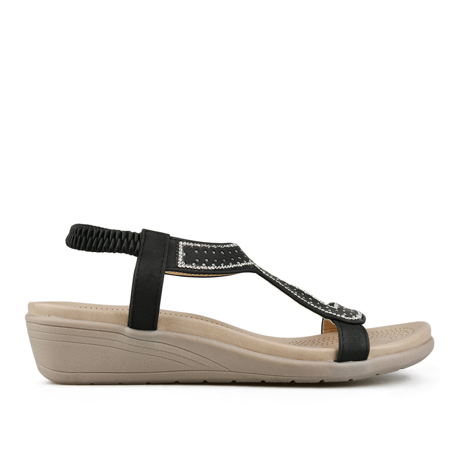 sandale damă piele ecologică negru 0