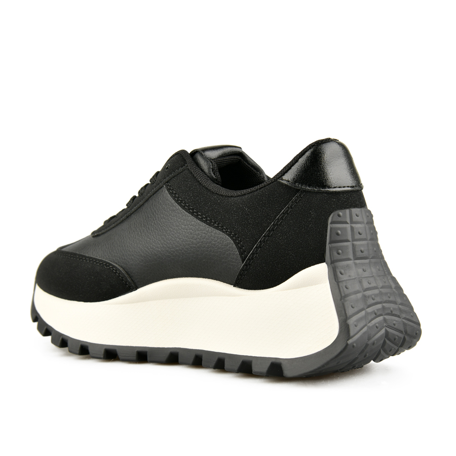 γυναικεία sneakers οικολογικό δέρμα μαύρο 3