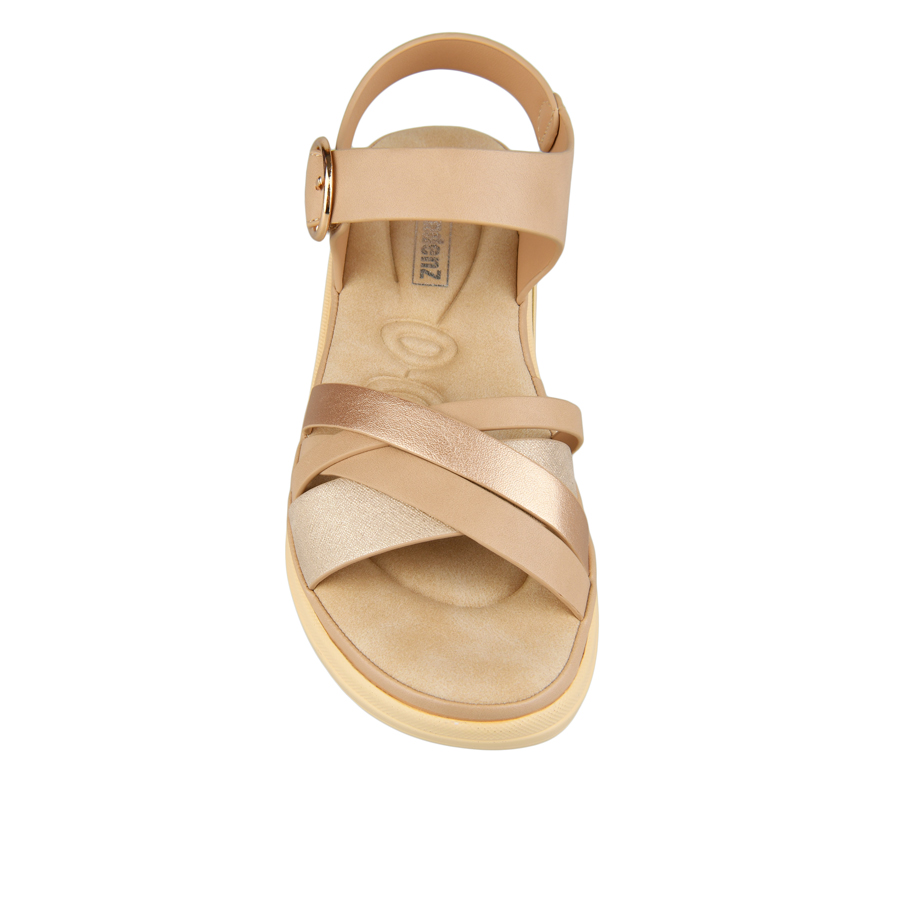 дамски сандали еко кожа светло бежови 1