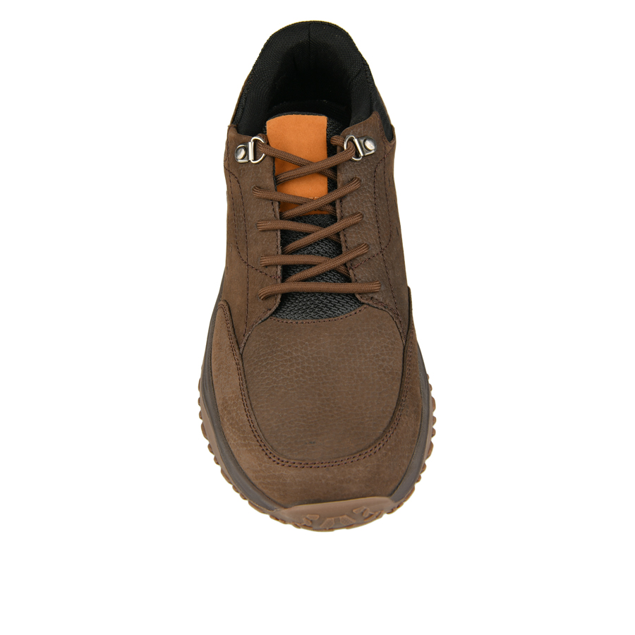 pantofi bărbați piele naturală/textil maro 2