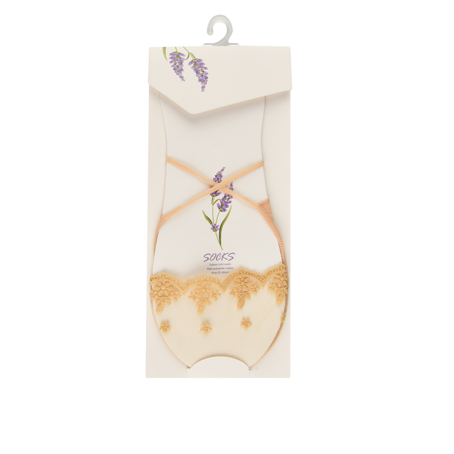 lady's socks textiles beige 0