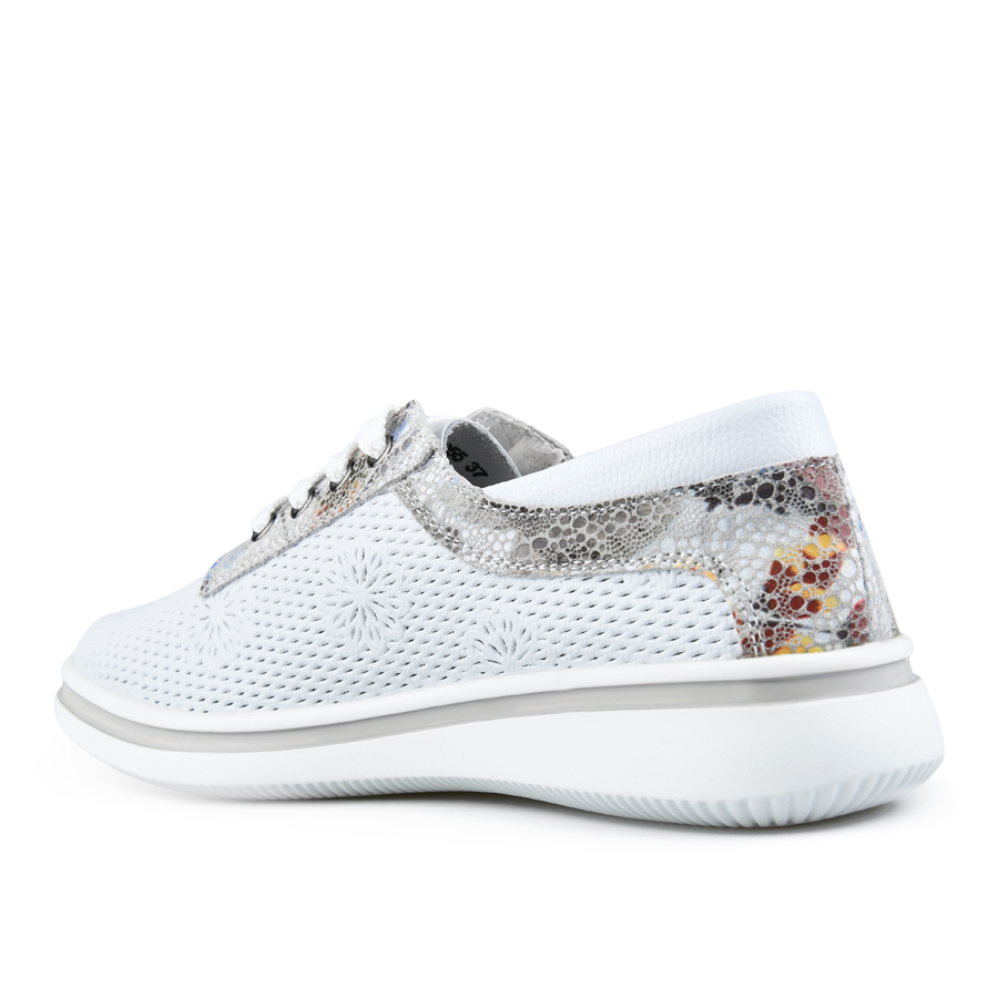 γυναικεία παπούτσια φυσικό δέρμα λευκά 3