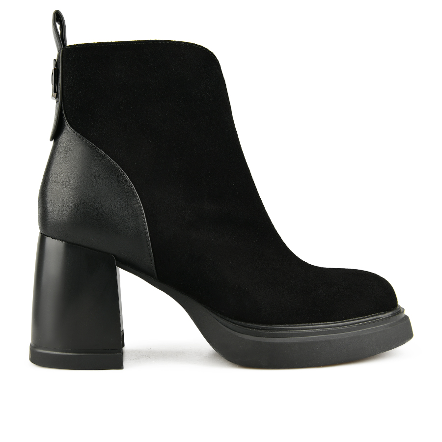 botine damă piele naturală negru 0