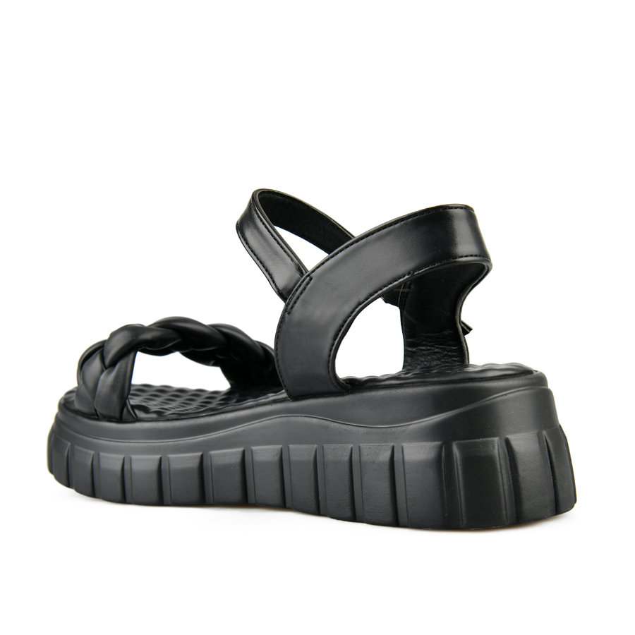 дамски сандали еко кожа черни 3