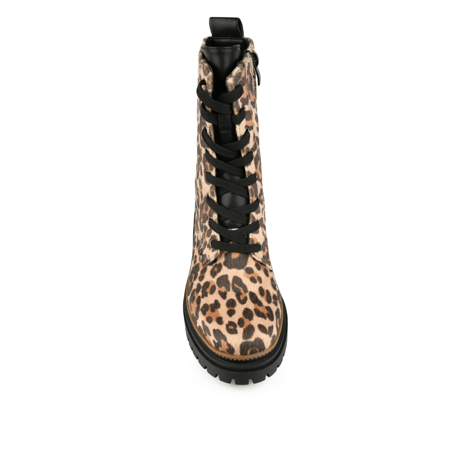 botine damă piele ecologică/textil maro 2