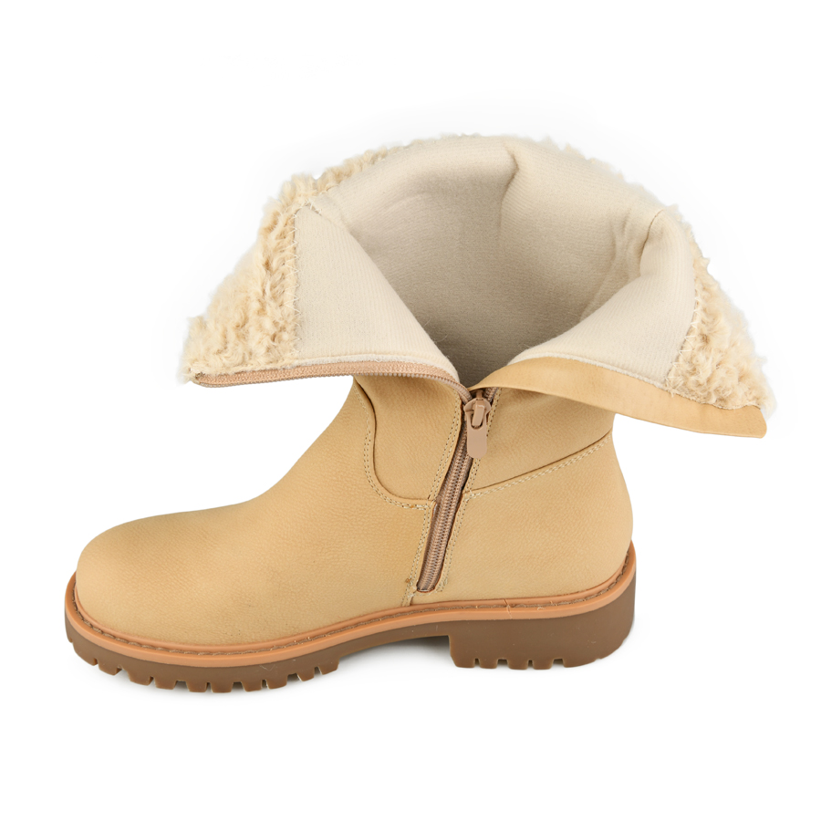 γυναικεία μποτάκια οικολογικό δέρμα μπεζ 5