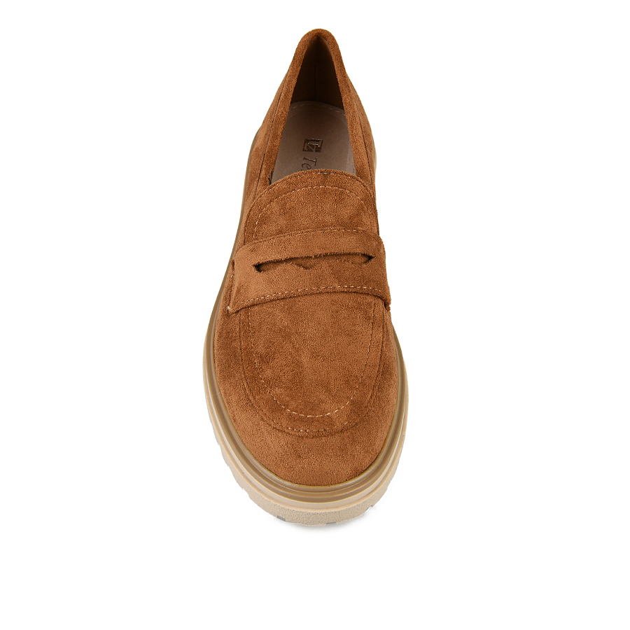 γυναικεία παπούτσια ύφασμα ανοιχτό καφέ 2