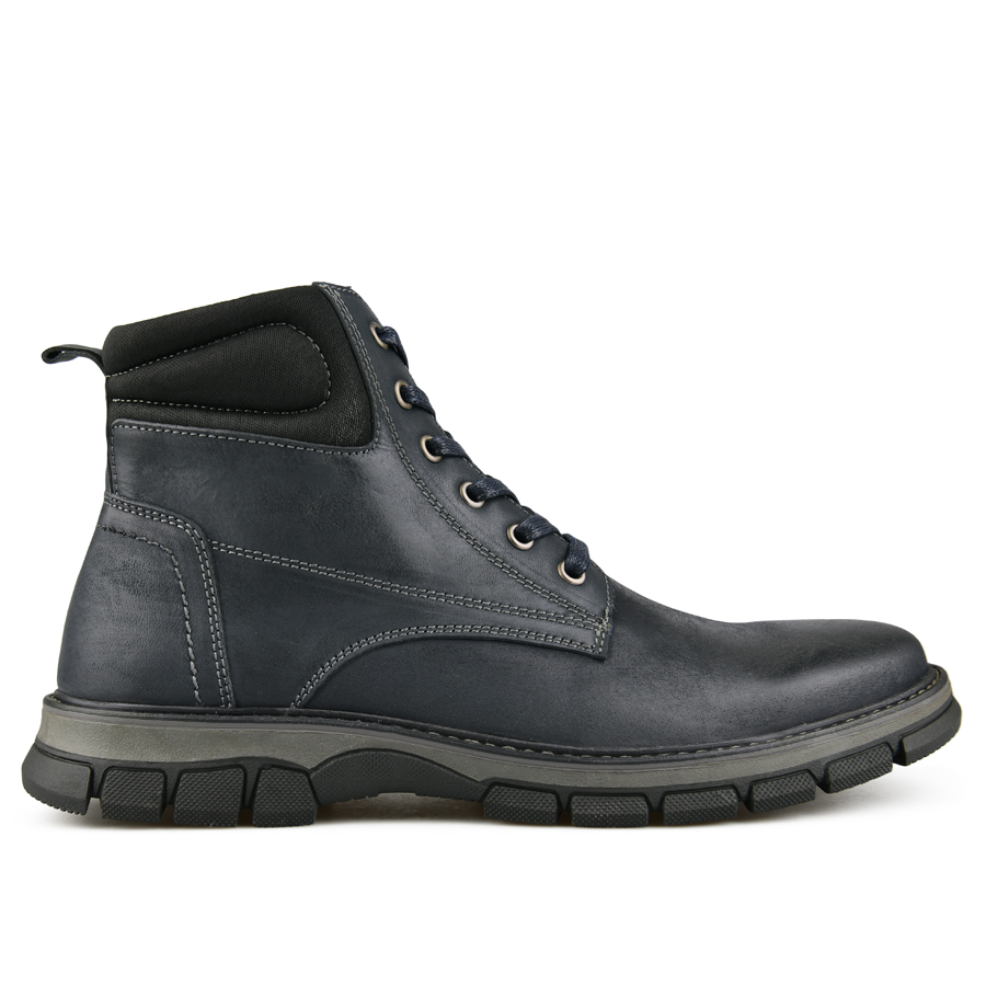 botine bărbați piele naturală albastru închis 0