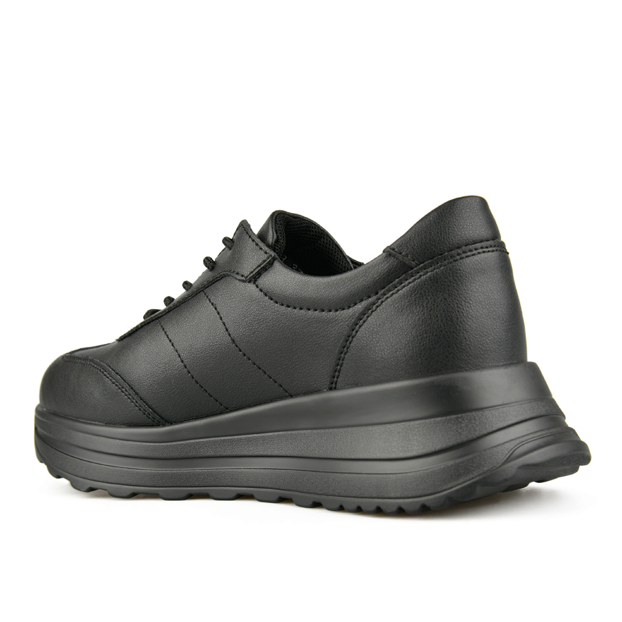 adidași damă piele naturală negru 3