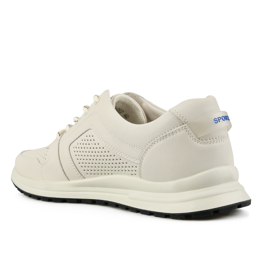 ανδρικά παπούτσια φυσικό δέρμα λευκά 3