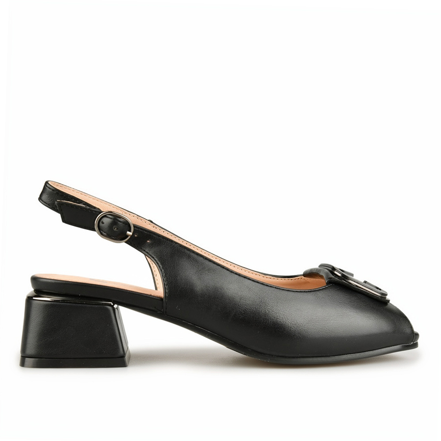 дамски сандали еко кожа черни 0