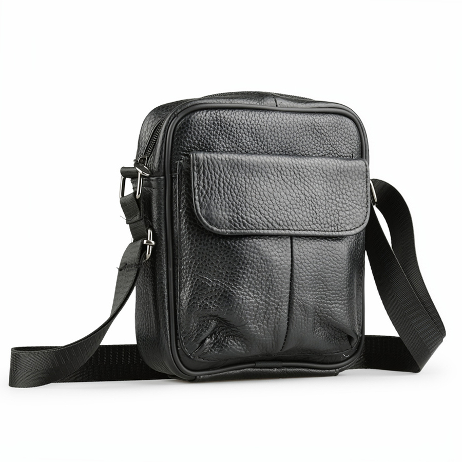 geantă bărbați piele naturală negru 0