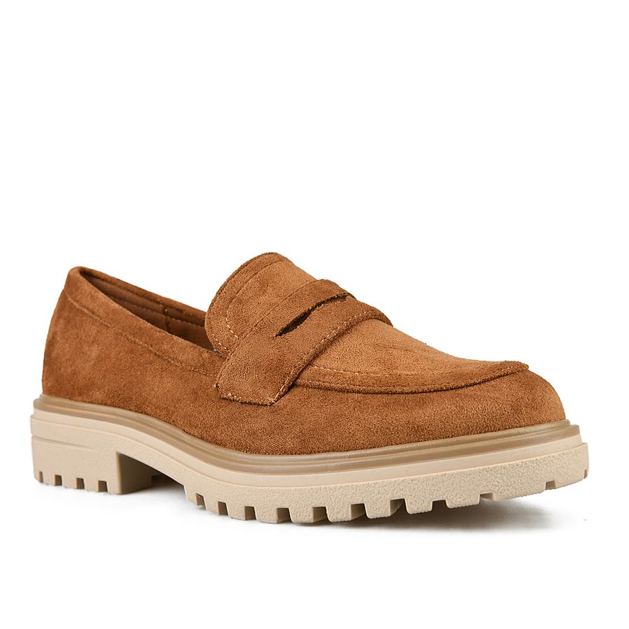 γυναικεία παπούτσια ύφασμα ανοιχτό καφέ 1