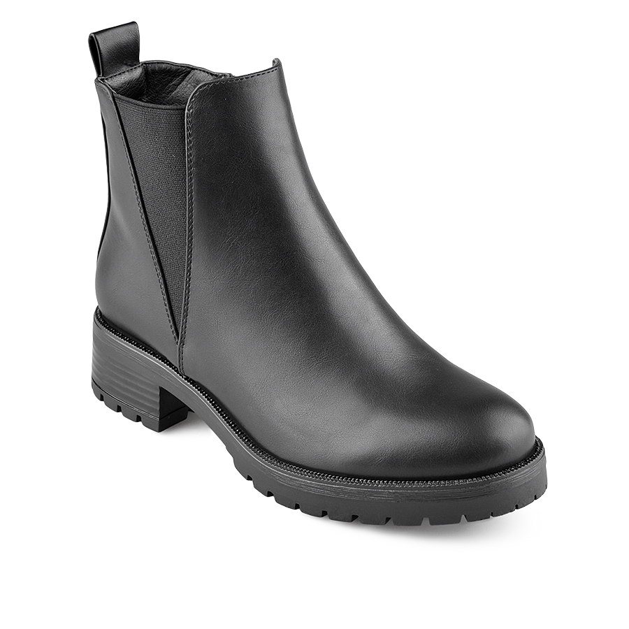 botine damă piele ecologică negru 2
