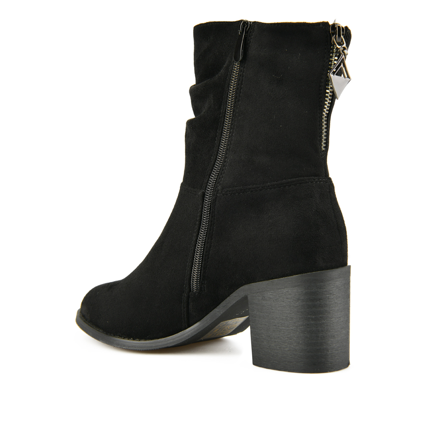 botine damă textil negru 3