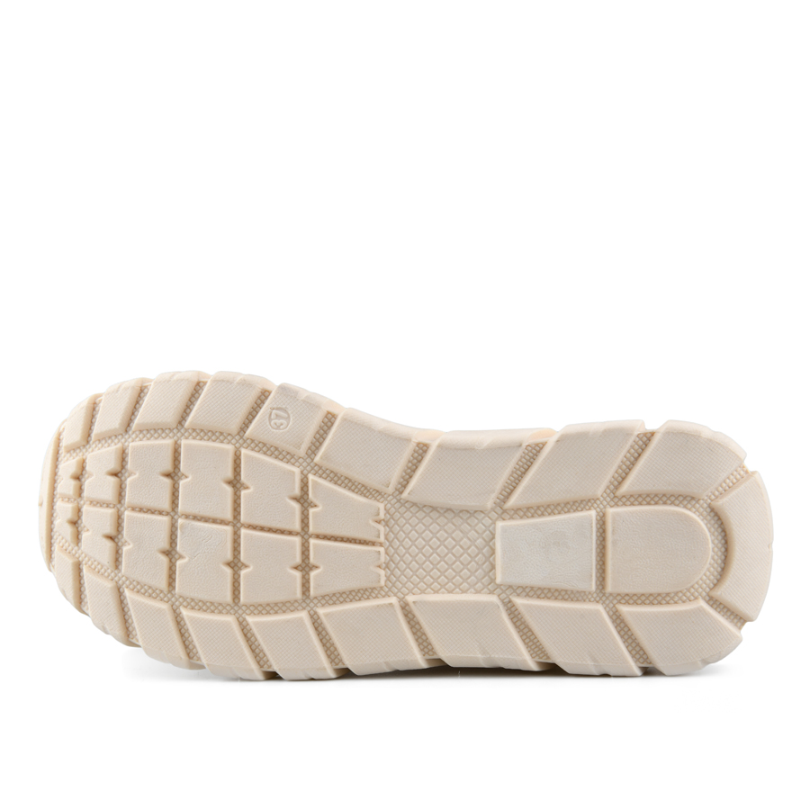 γυναικεία μποτάκια οικολογικό δέρμα/ύφασμα μπεζ 5