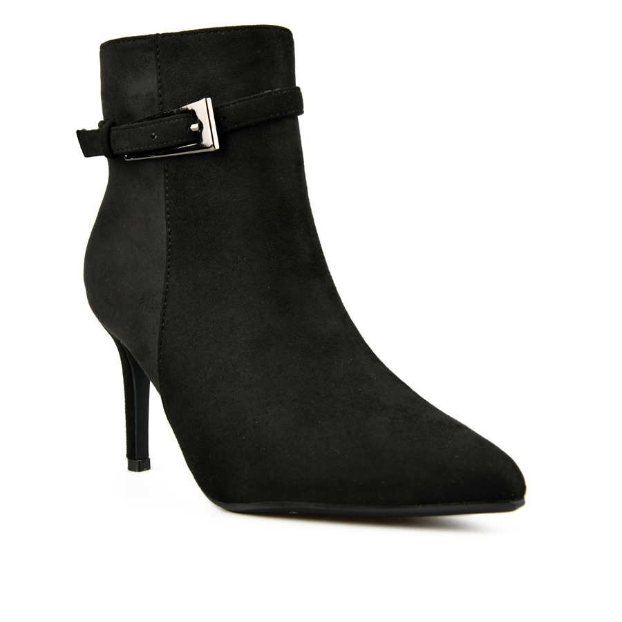 botine damă textil negru 1