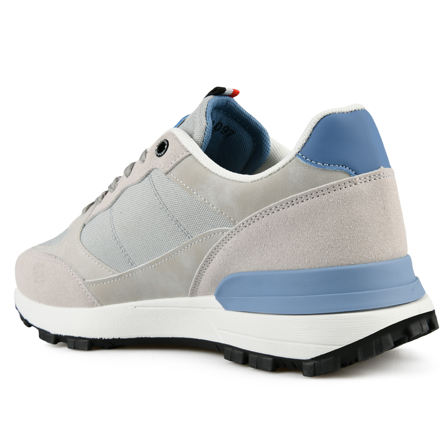 ανδρικά sneakers ύφασμα/οικολογικό δέρμα γκρί 3