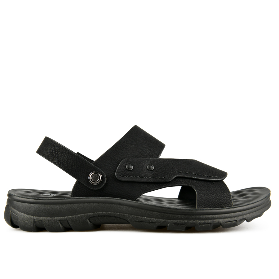 ανδρικά σανδάλια φυσικό δέρμα μαύρο 0