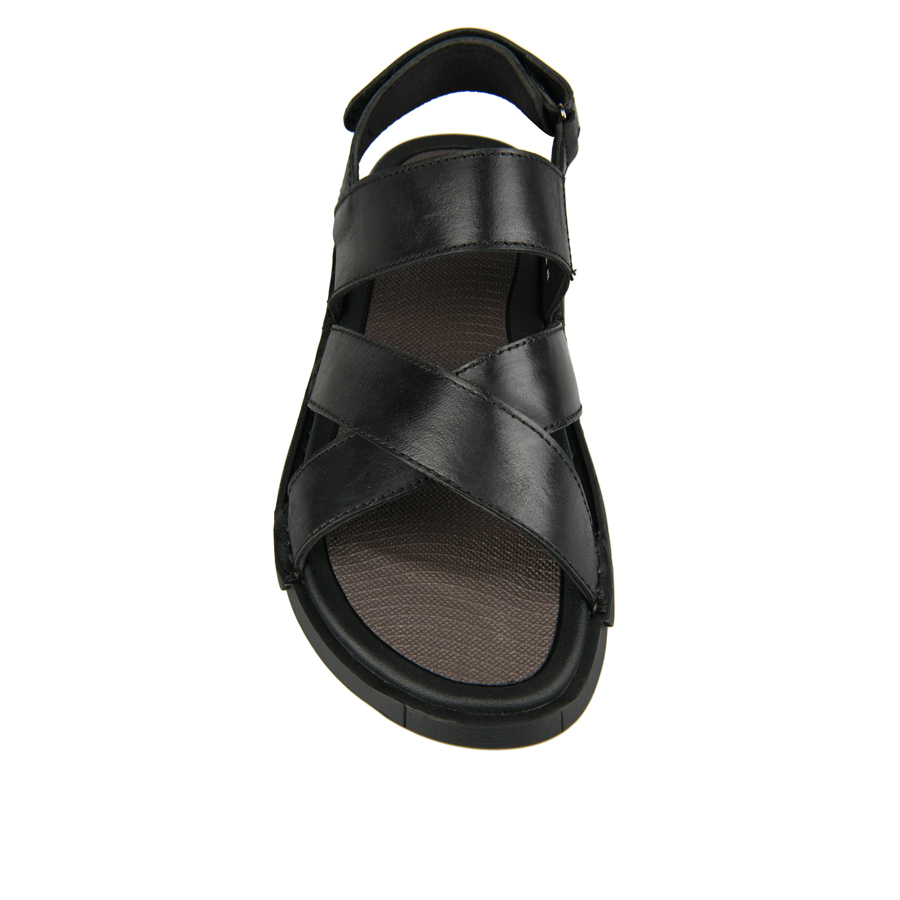 ανδρικά σανδάλια φυσικό δέρμα μαύρο 1