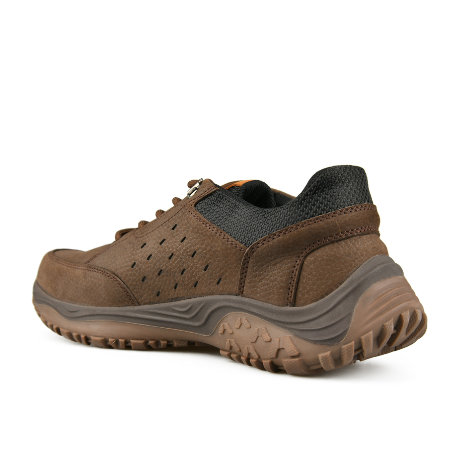 pantofi bărbați piele naturală/textil maro 3