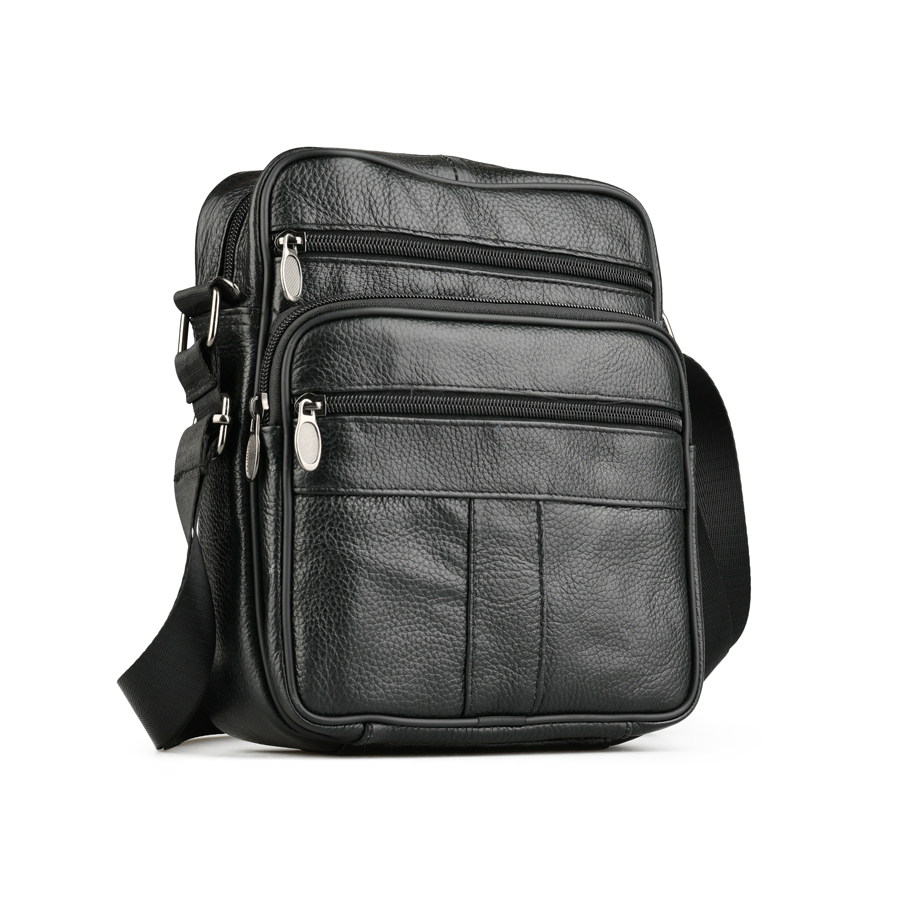 geantă bărbați piele naturală negru 0