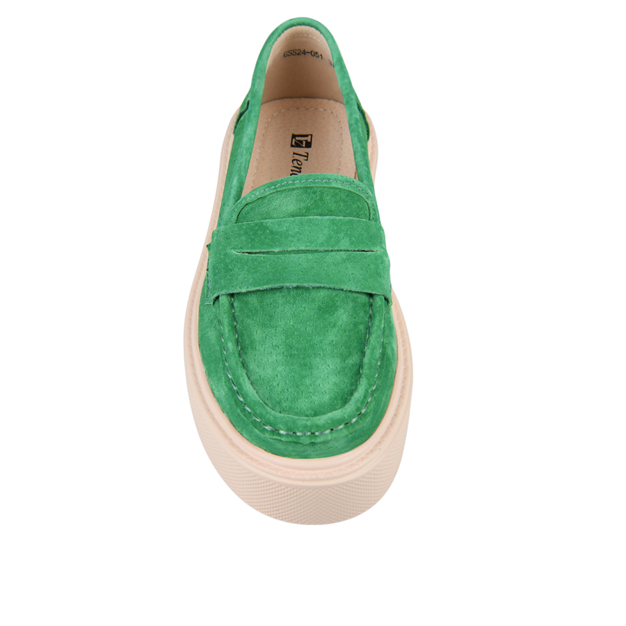 γυναικεία παπούτσια φυσικό δέρμα πράσινα 1