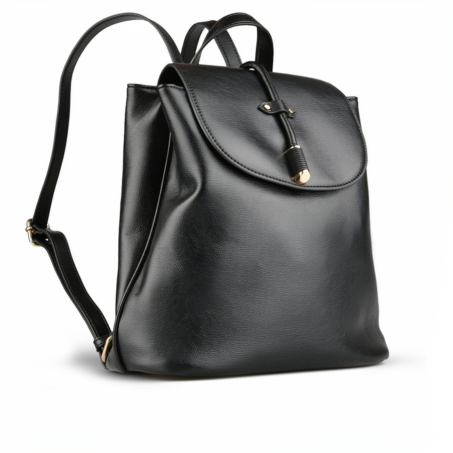 дамска раница еко кожа черна 0