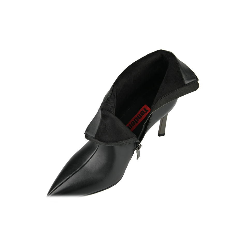 botine damă piele ecologică negru 4