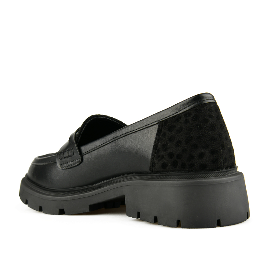 pantofi damă piele ecologică/textil negru 3