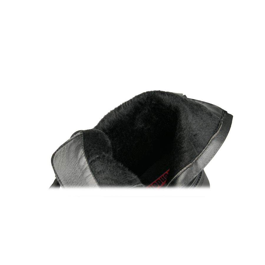 γυναικεία μποτάκια ύφασμα/οικολογικό δέρμα μαύρο 5