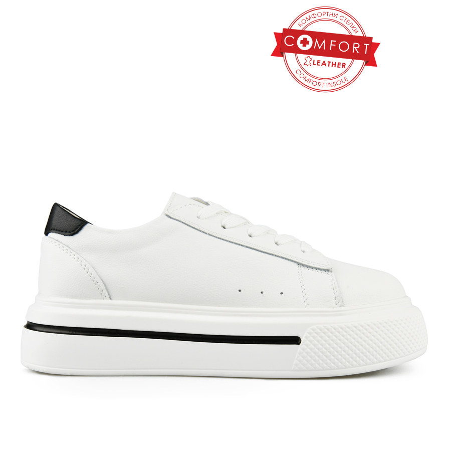 γυναικεία παπούτσια φυσικό δέρμα λευκά 0