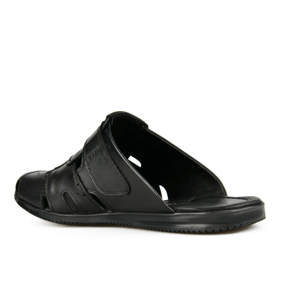 мъжки чехли естествена кожа черни 3