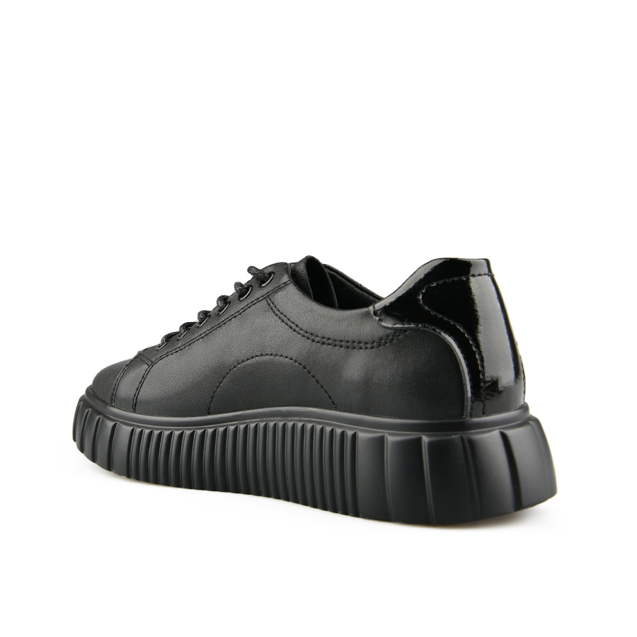 γυναικεία παπούτσια φυσικό δέρμα μαύρο 3