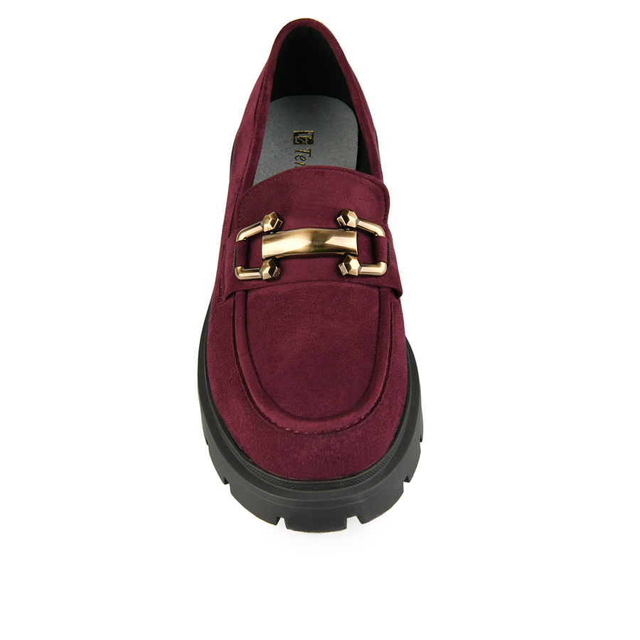 pantofi damă textil bordo 2