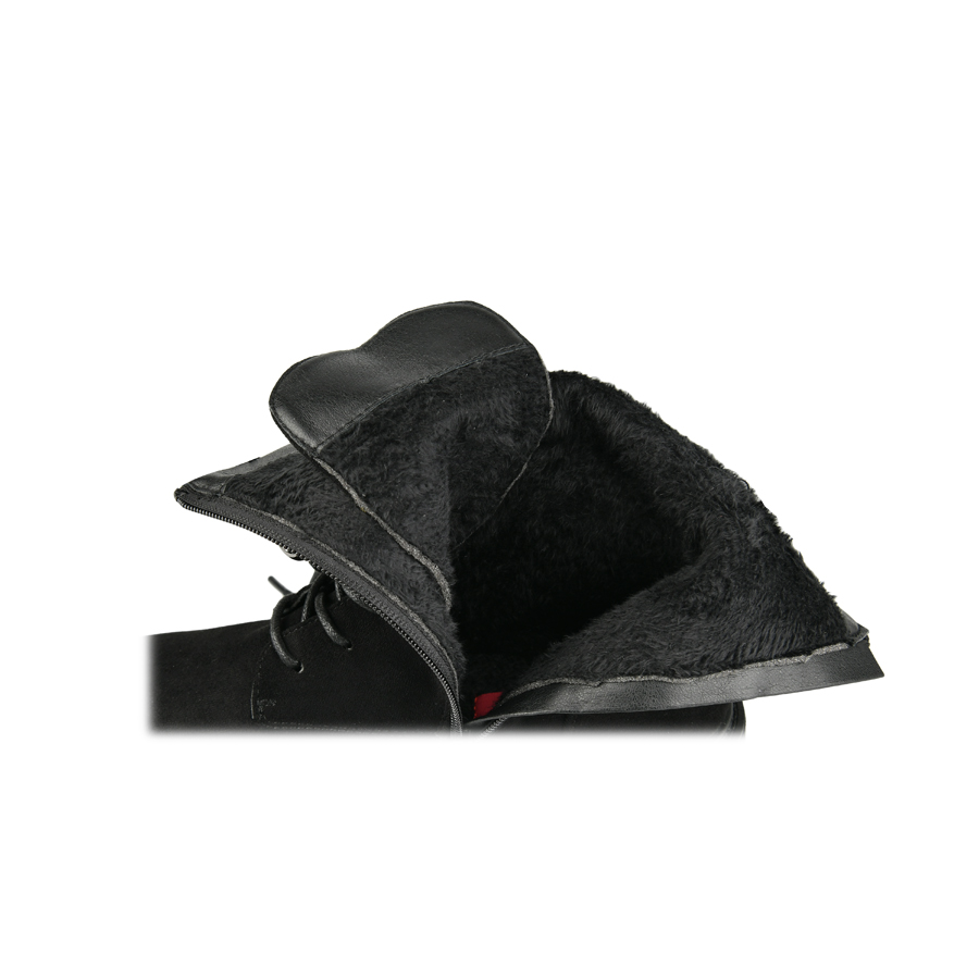 γυναικεία μποτάκια ύφασμα μαύρο 5