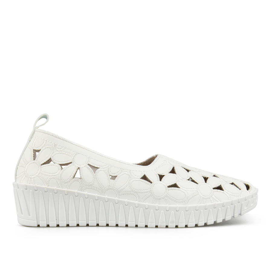 pantofi damă piele ecologică alb 0