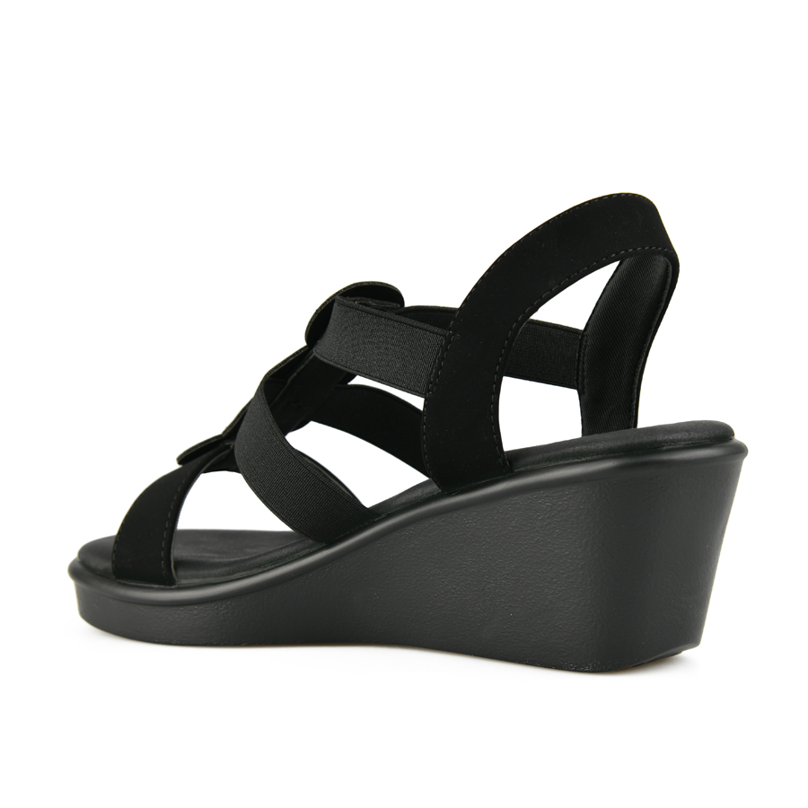 дамски сандали еко кожа/текстил черни 3