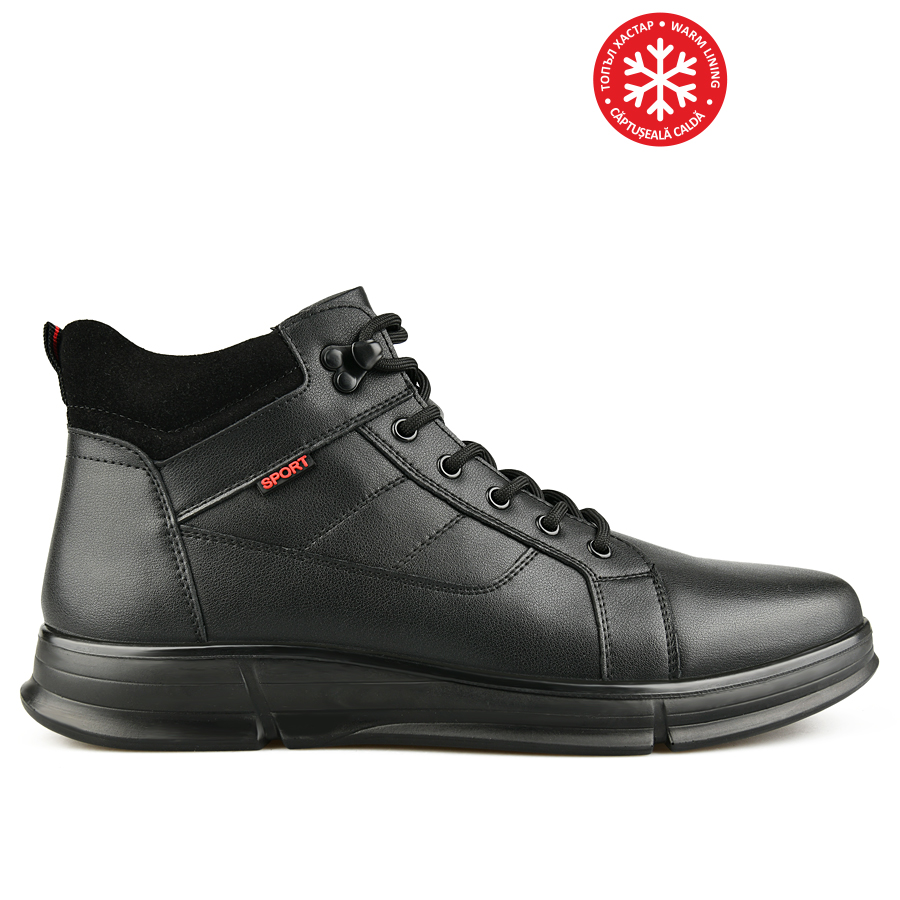 botine bărbați piele naturală negru 0