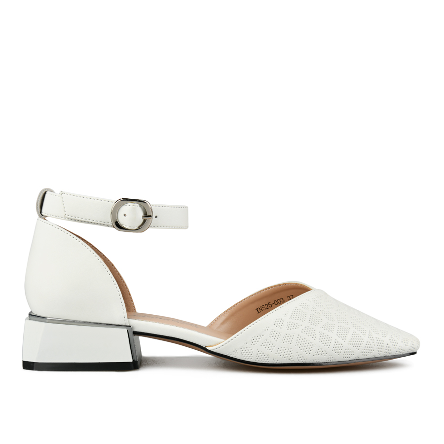 дамски сандали еко кожа бели 0