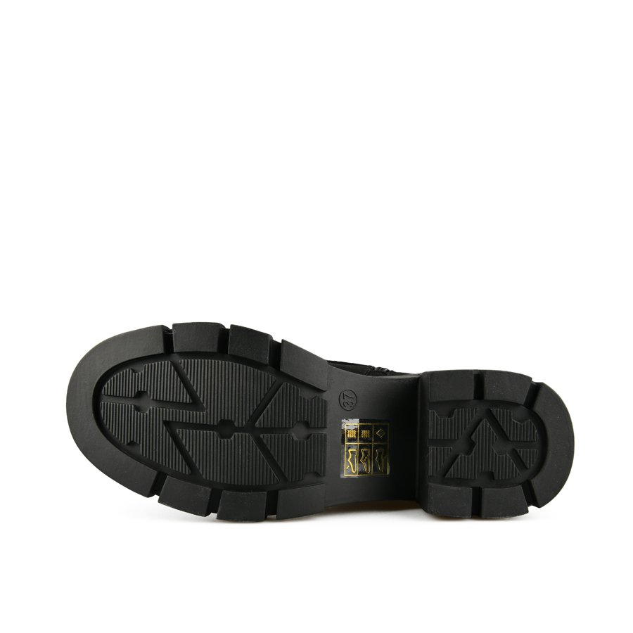 botine damă textil negru 4