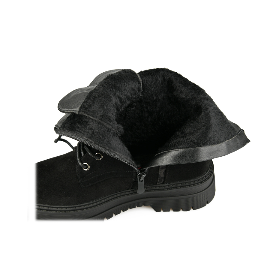 botine damă textil negru 5